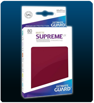 80 Ultimate Guard Supreme UX sleeves tamaño predeterminado Matt rojo